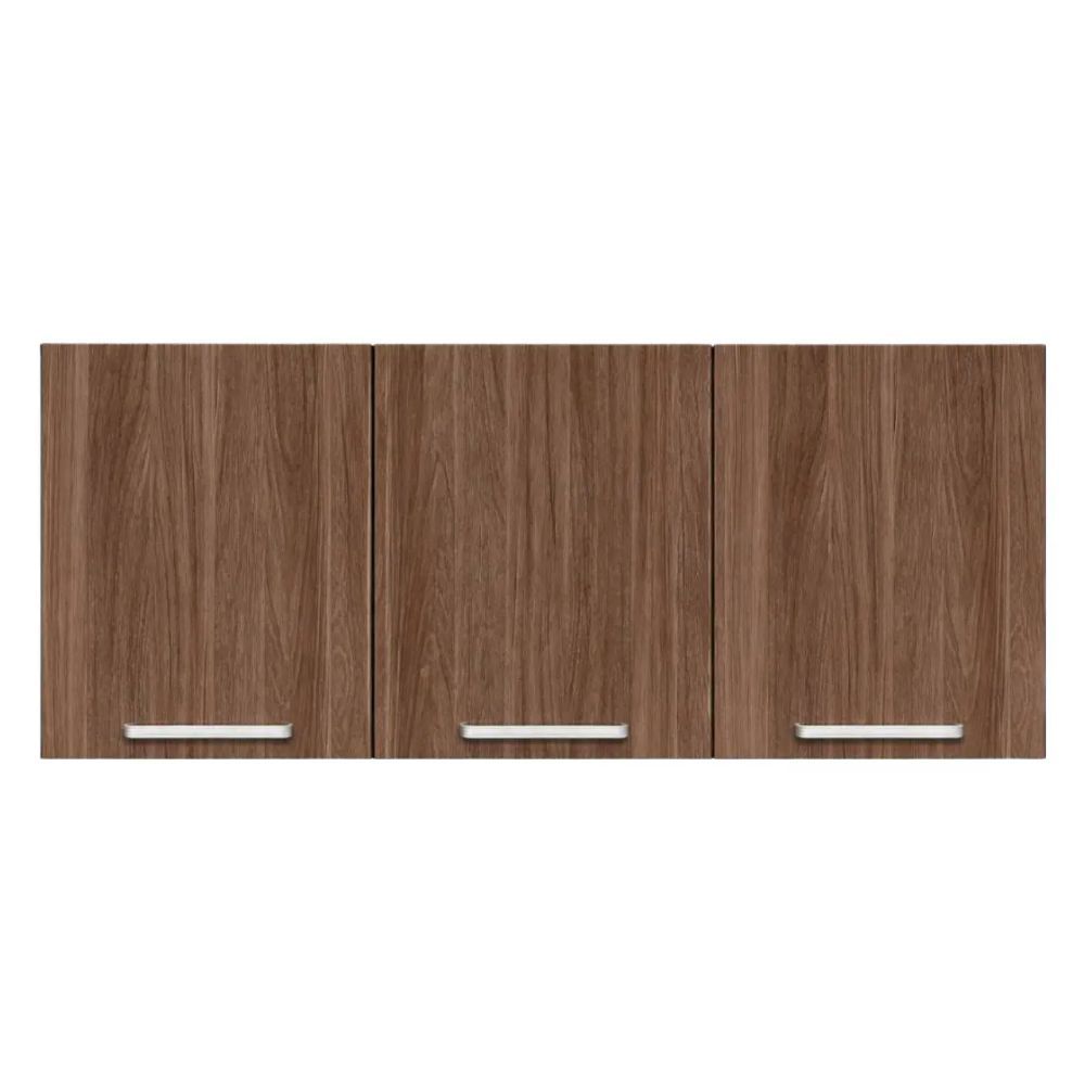 Walnut & Black Top Unit 120cm – Wall-Mounted Kitchen Storage Cabinet for Modern Kitchens