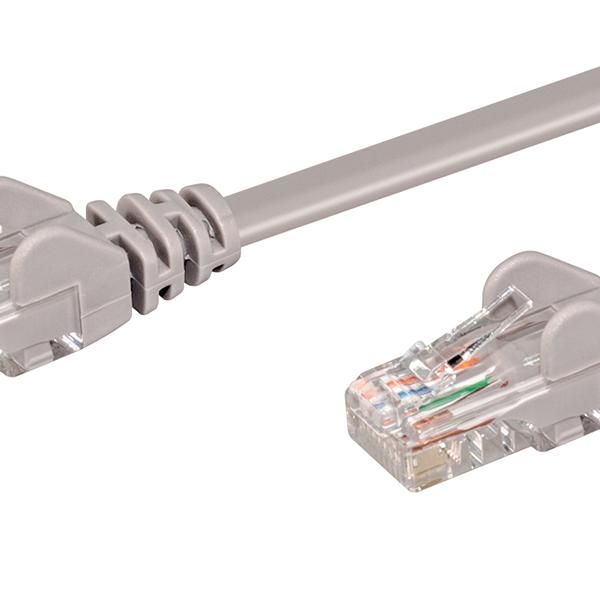 Linkqnet Rj45 Cat5E Anti-Snag Moulded Pvc Network Flylead - Grey - 1M