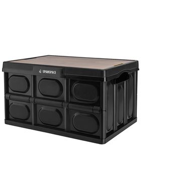 Deli Folding Storage Box Black 30L/51.5*35*28.5CM