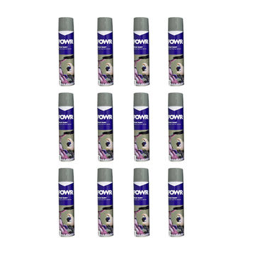 POWR Spray Paint STD 300ml Tin Grey Machinery ( 12 Pack )