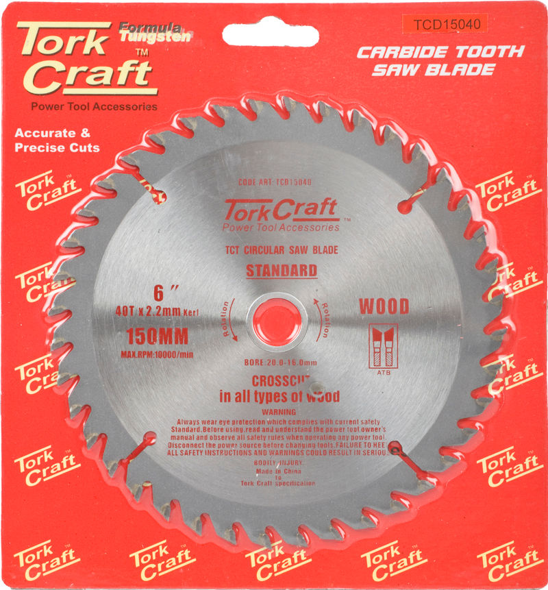 Tork Craft - Blade Tct 150 x 40T 20/16 - 3 Pack