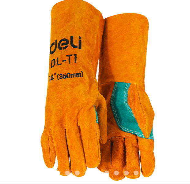 Deli Welding Glove 14Inch/350mm Orange