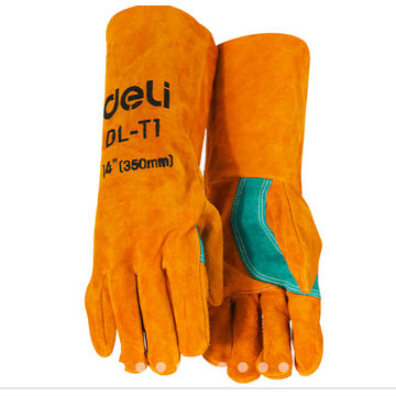 Deli Welding Glove 14Inch/350mm Orange