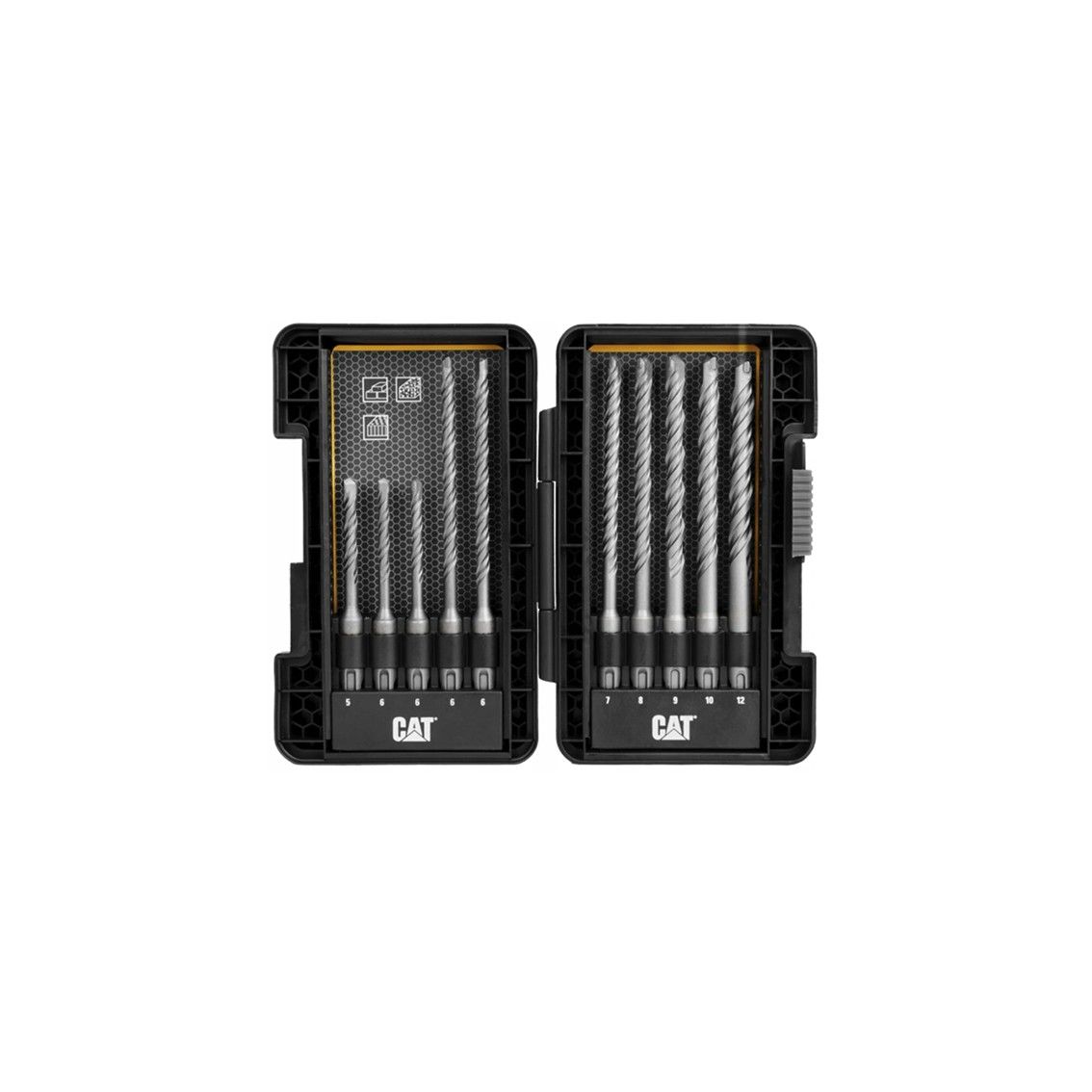 CAT SDS Hard Rock Drill Set 10pc