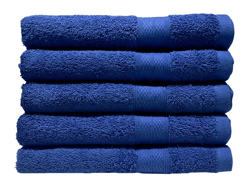 Plush 450GSM 50x90cms Hand Towels-05 Pc Pack-Estate Blue
