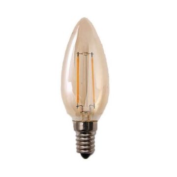 230VAC 2W Candle Long LED Lamp Dimmable E14 2200K