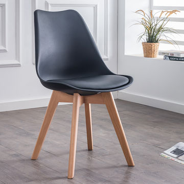 GOF Furniture - Luna Padded Plastic Chair, Black