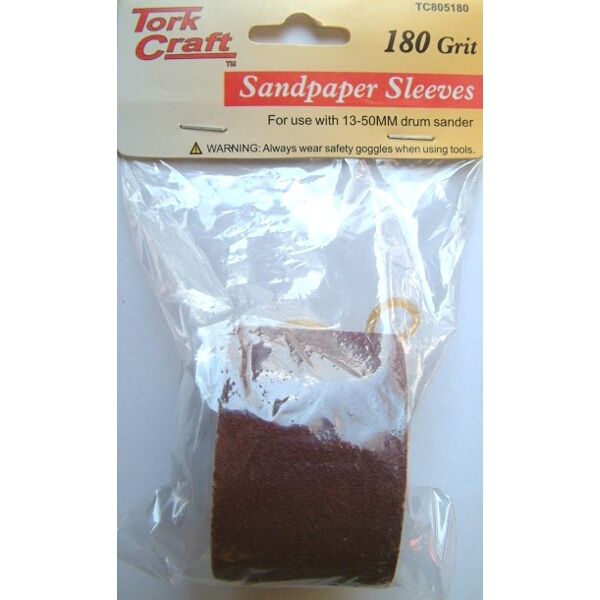 Sanding Drum Repl. Sleeves 180Gr. 5/Pk Set Qty.5 13 - 50Mm