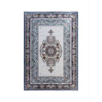 BK Carpets & Rugs -Persian  Inspired Premium Medallion Rug - 2m x 2,9m -  Light Grey  & Blue