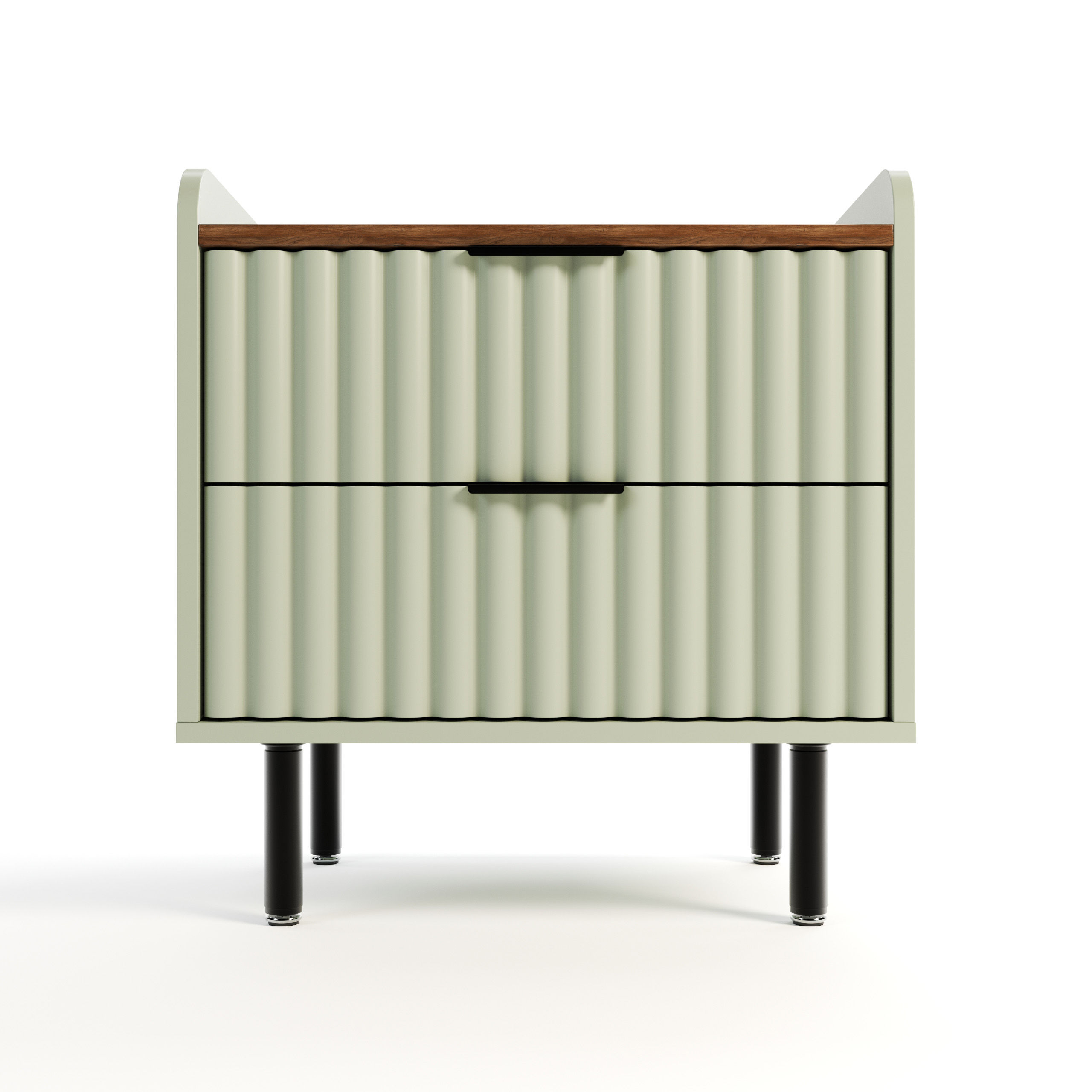BAM! Caya Two Drawer Bedside Table - Caraz
