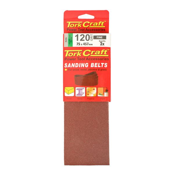 Sanding Belt 75 X 457Mm 120Grit 2/Pack