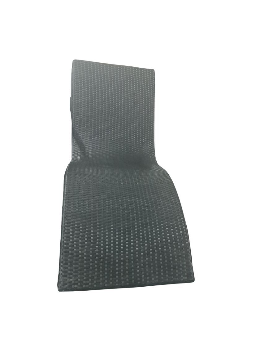 Outdoor Wicker Chaise Lounge Chair, Weather-Resistant Rattan, Black