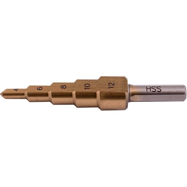 Step Drill Hss 4-12Mmx2Mm