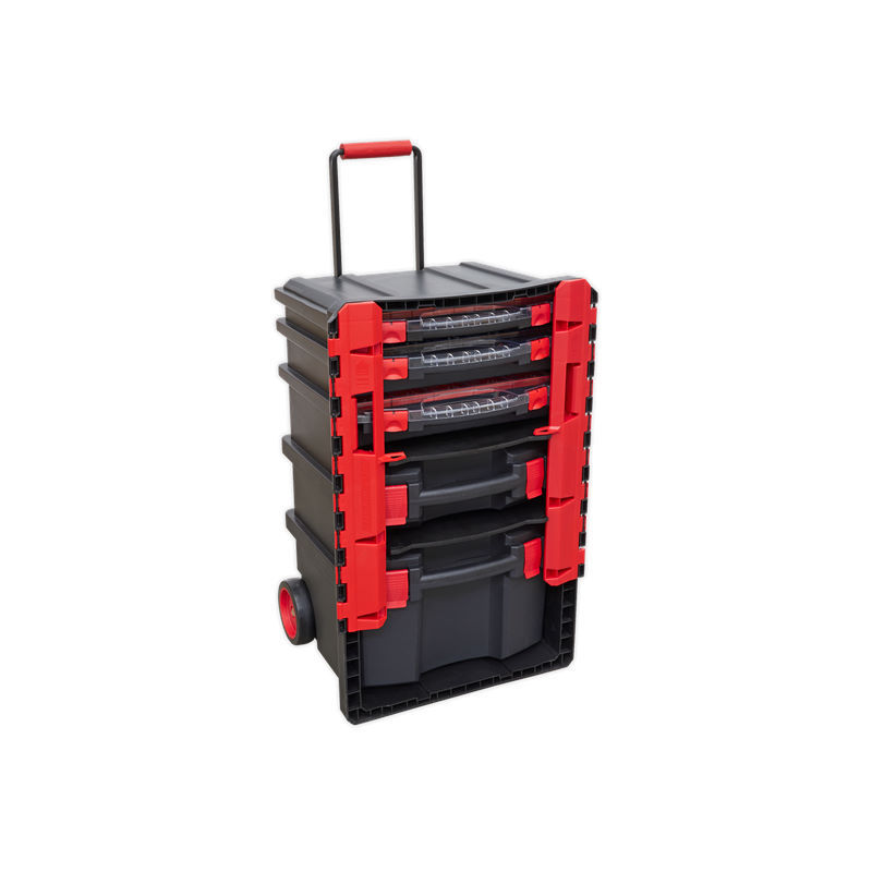 Professional Mobile Toolbox with 5 Removable Storage Cases SEALEY