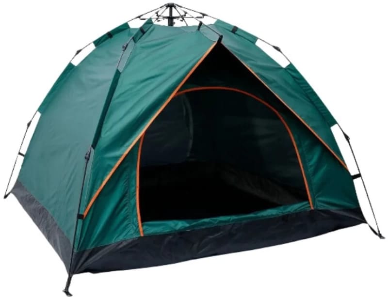 1721 Large Double-Layer Camping Tent – Dark Green, Weatherproof Outdoor Tent