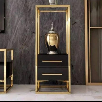 EFURN- Lucy Tall Side Table/ Pedestal Black