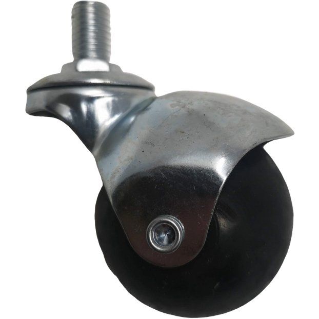 50mm RUBBER BALL CASTOR-THREADED