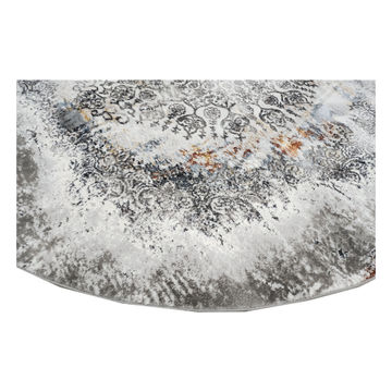 Beautiful Grey Round Carpet 200 x 200 cm