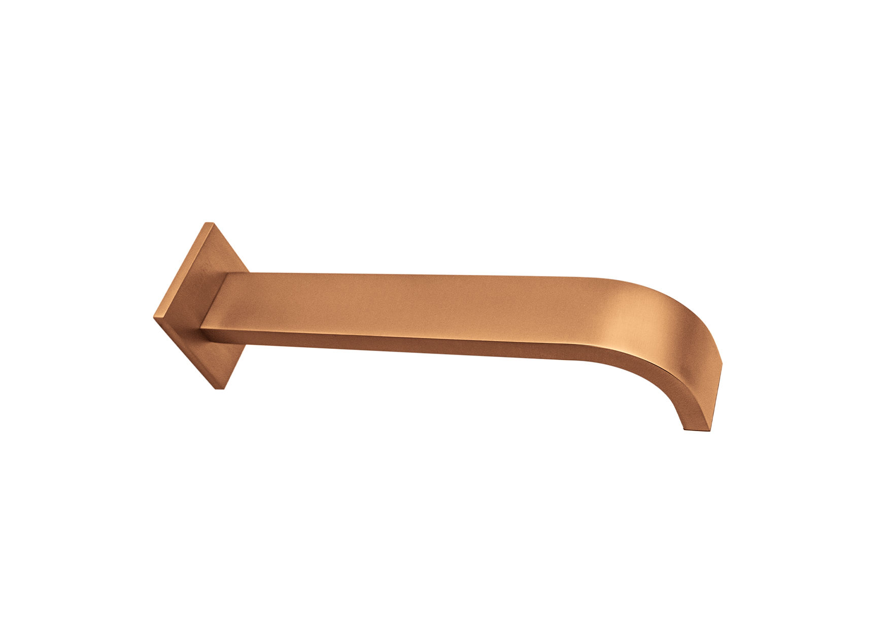 Devario Wall Spout Curved 30*15*185mm Brass - Rose Gold