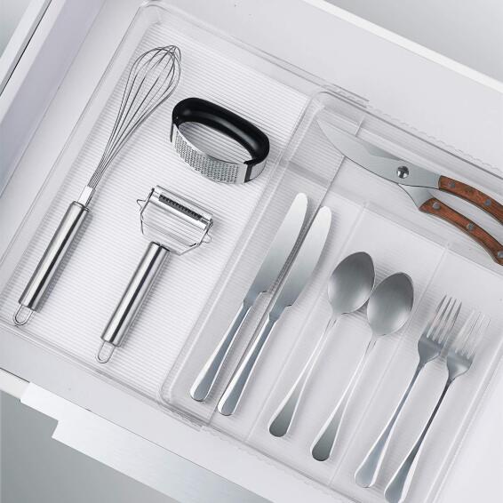 Fine Living Kitchen Cutlery Organizer Clear 