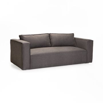 Vividitto - Makodzare Fabric 3 Seater Couch - Dark Grey