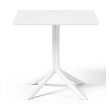 Modern Square PP Dining Table- WHITE