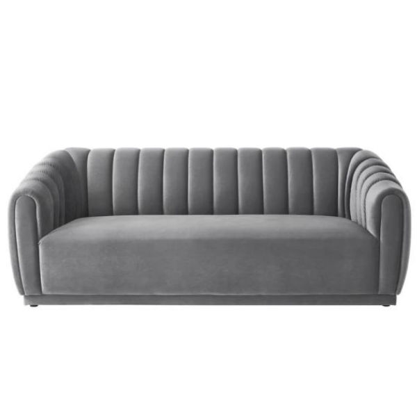 Ludovica Two Seater Stripe Couch Grey