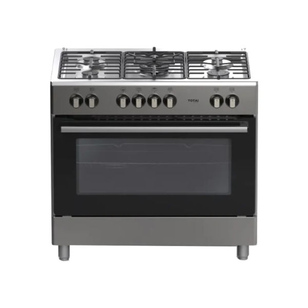 TOTAI 90CM 5 BURNER GAS STOVE WITH GAS OVEN STAINLESS STEEL
