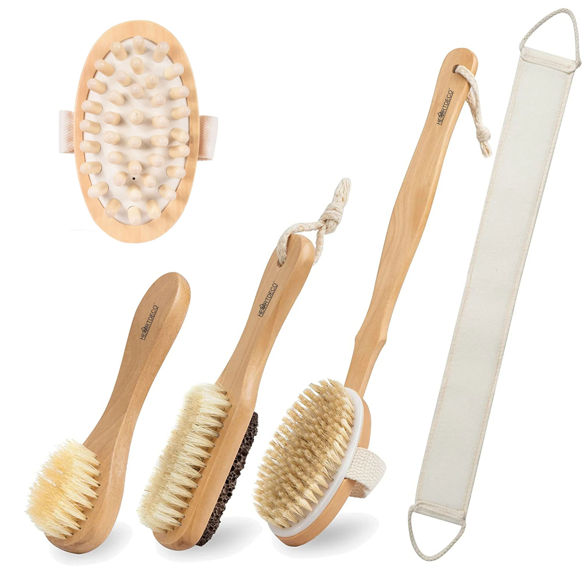 6PCs Detachable Body & Face Bath Brush Set