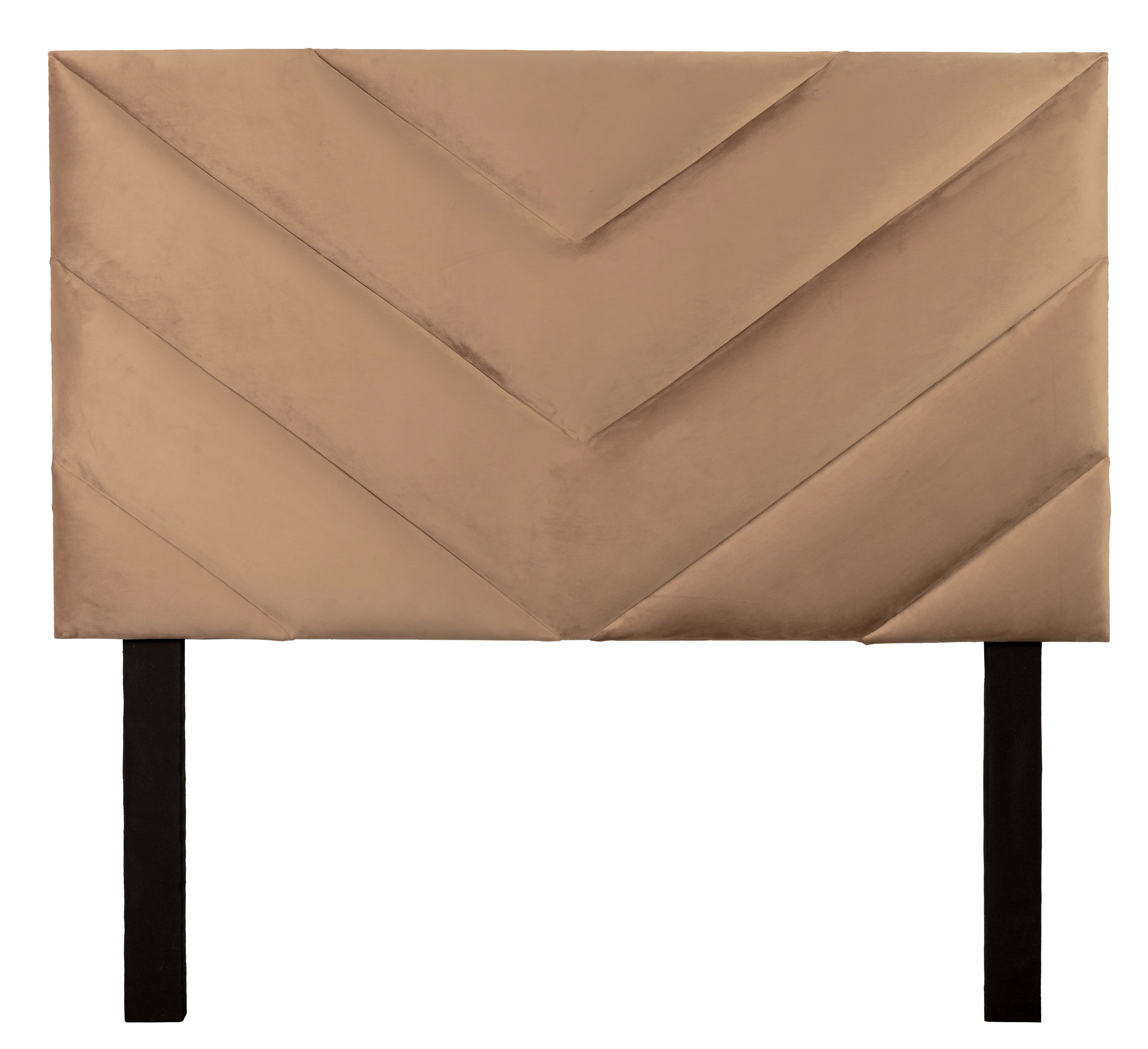 Fusion Headboard - Beige Velvet - Queen