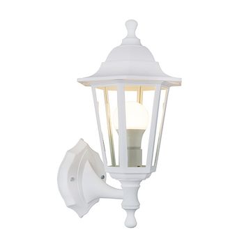 Plastic Lantern 6 Panel Up & Down Facing White