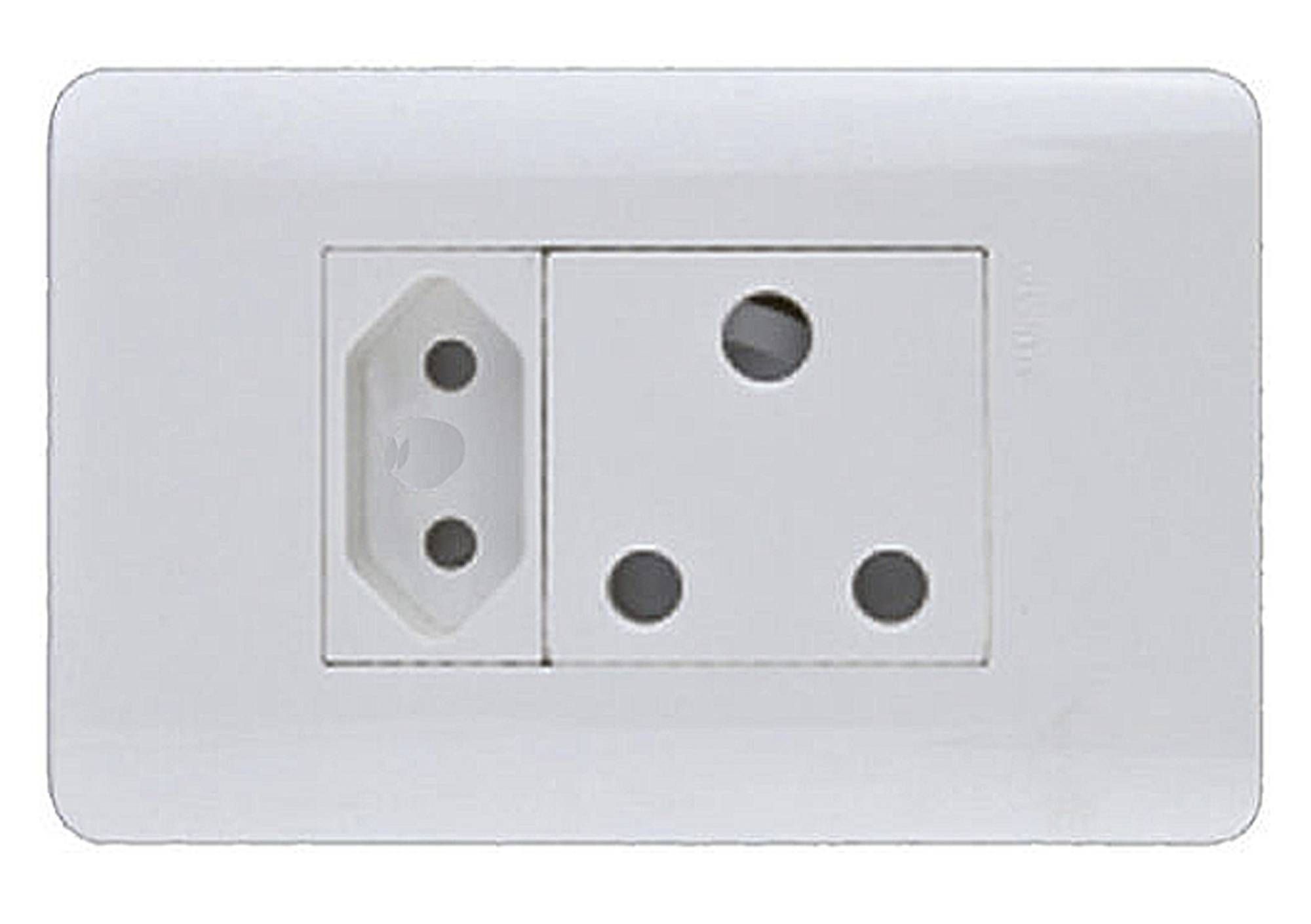 Switched wall socket 4x2 luxury 16a + new 16a