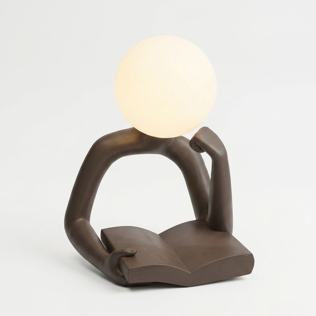 Abstract Thinker Reading Desk Lamp- Black