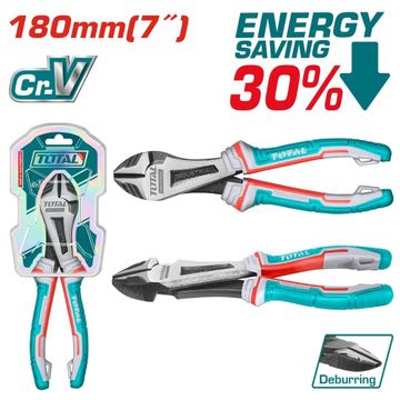 Total High Leverage Heavy-Duty Cr-V 7"/180Mm Diagonal Cutting Pliers- 2 Pack