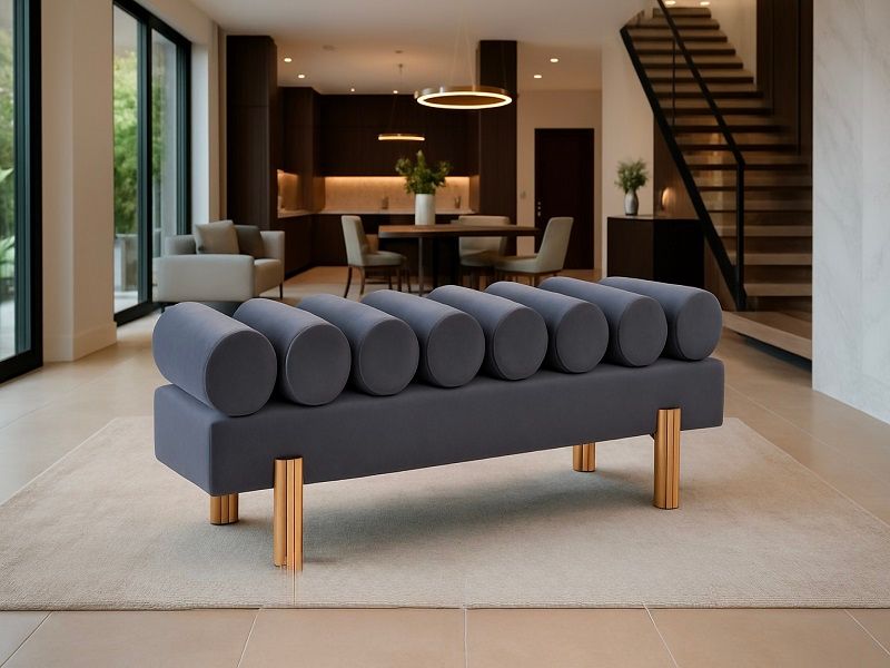 Prestige Home - Bollin Luxury Bench (Charcoal Grey)