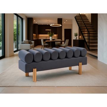 Prestige Home - Bollin Luxury Bench (Charcoal Grey)