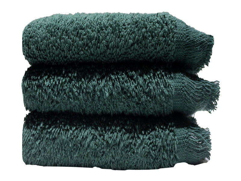 Bunty's Plush 380 GSM Terry Fringe Guest Towel - Hunter Green(3Pc Pack)