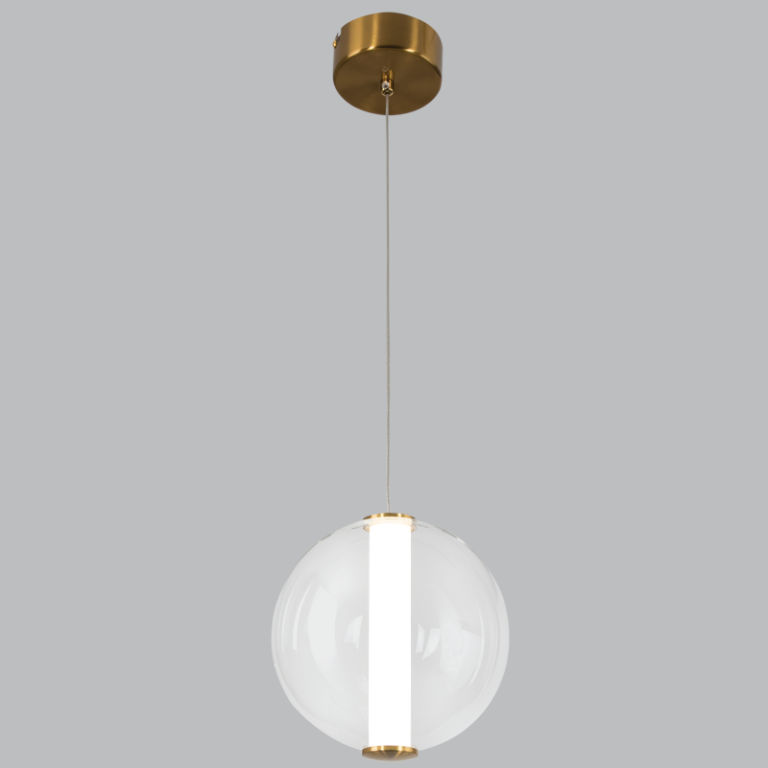 Antique Brass Base with Hessian Shade
