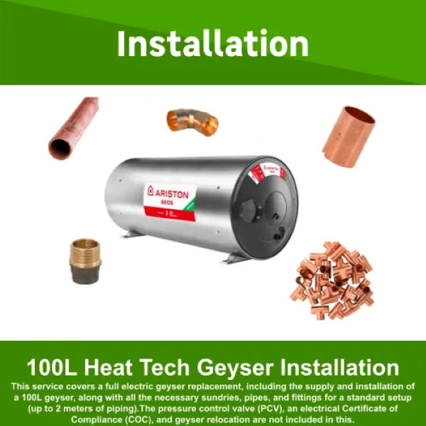 100L Heat Tech Geyser Fully Installed by Juspropa