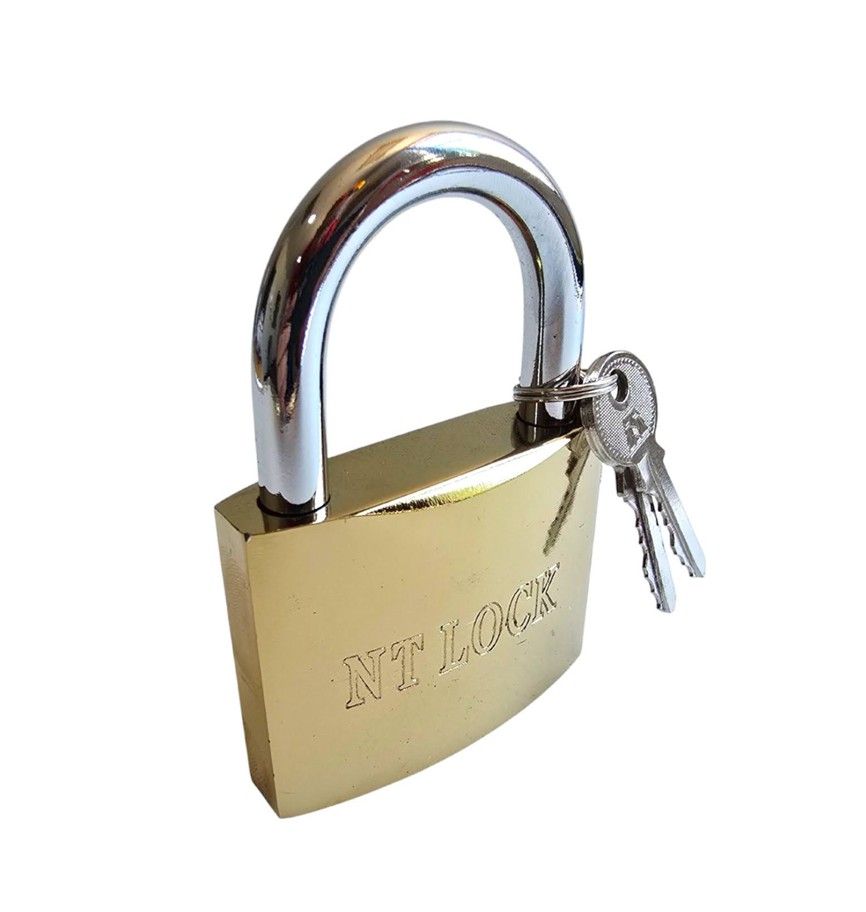 NT TOOLS - Brass Padlock 75mm - 3 Keys (Boxed)