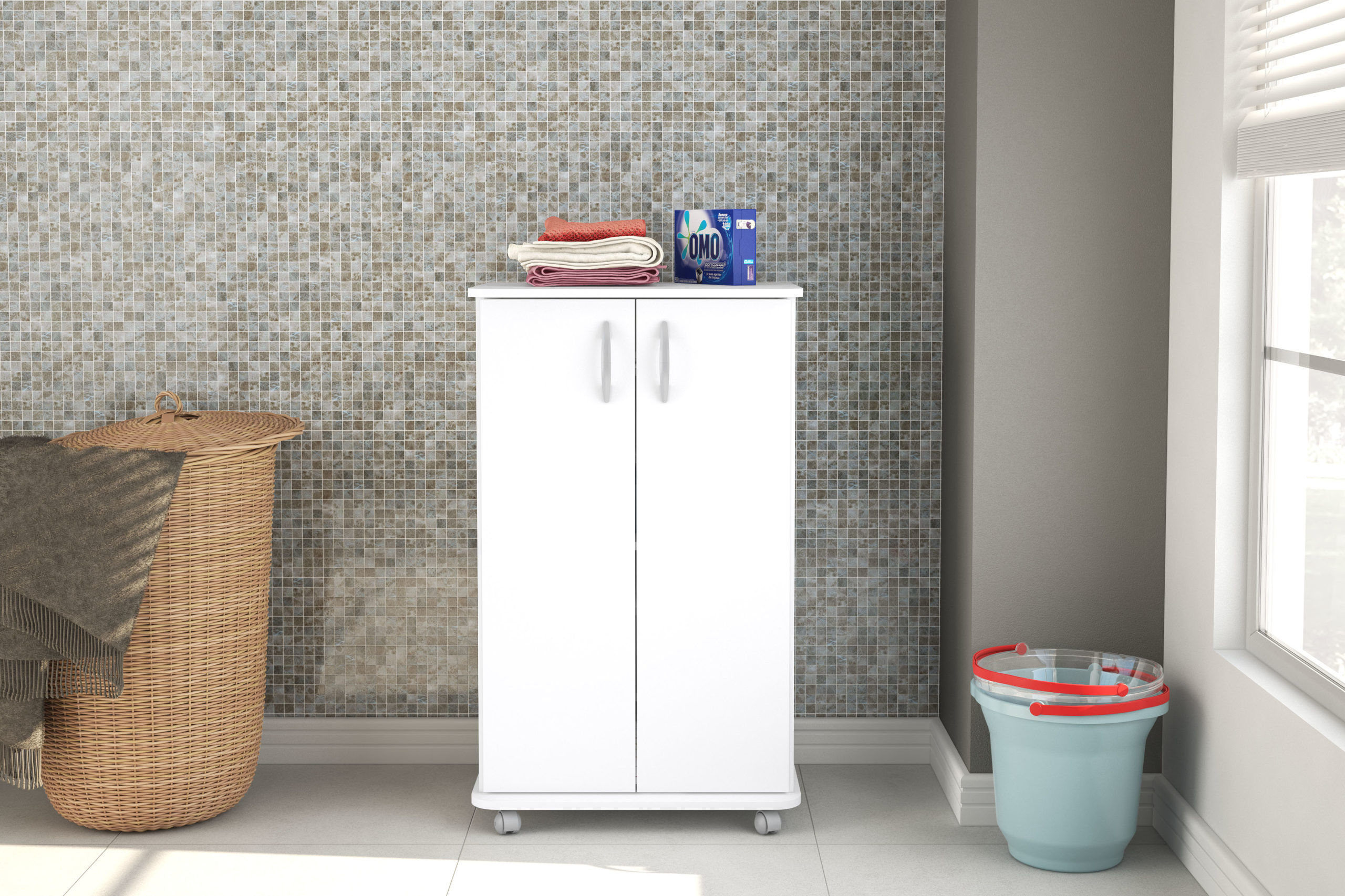 Click Furniture Lola White Cabinet