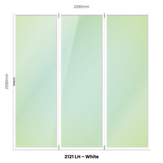 Aluminium folding door 3 panel left hand opening W2100MM x H2100MM