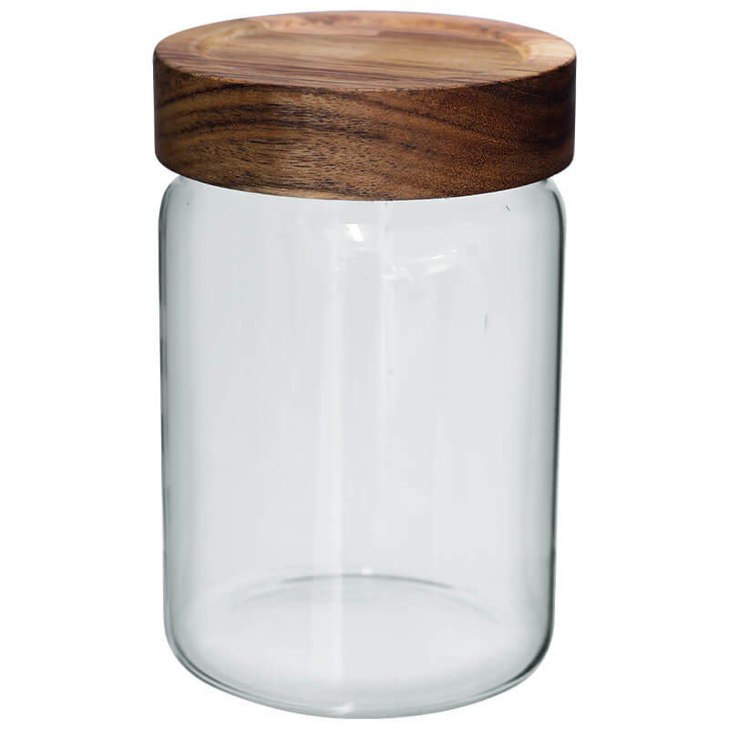 Clear Glass Storage Jar800ML 15X10CM-set of 2