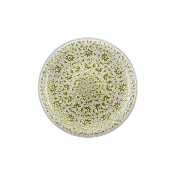 IRENA PLATE SHIRAZ 35CM LIGHT GREY & GOLD - Set of 1