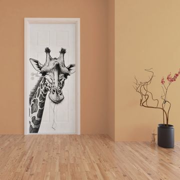 Decoupage -Giraffe Unraveling By Nathan Pieterse Door