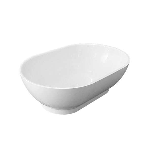Ovale Polished White Basin