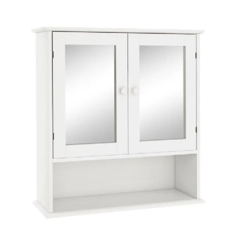 Bragg Hobart Bathroom Cabinet with Mirror, White