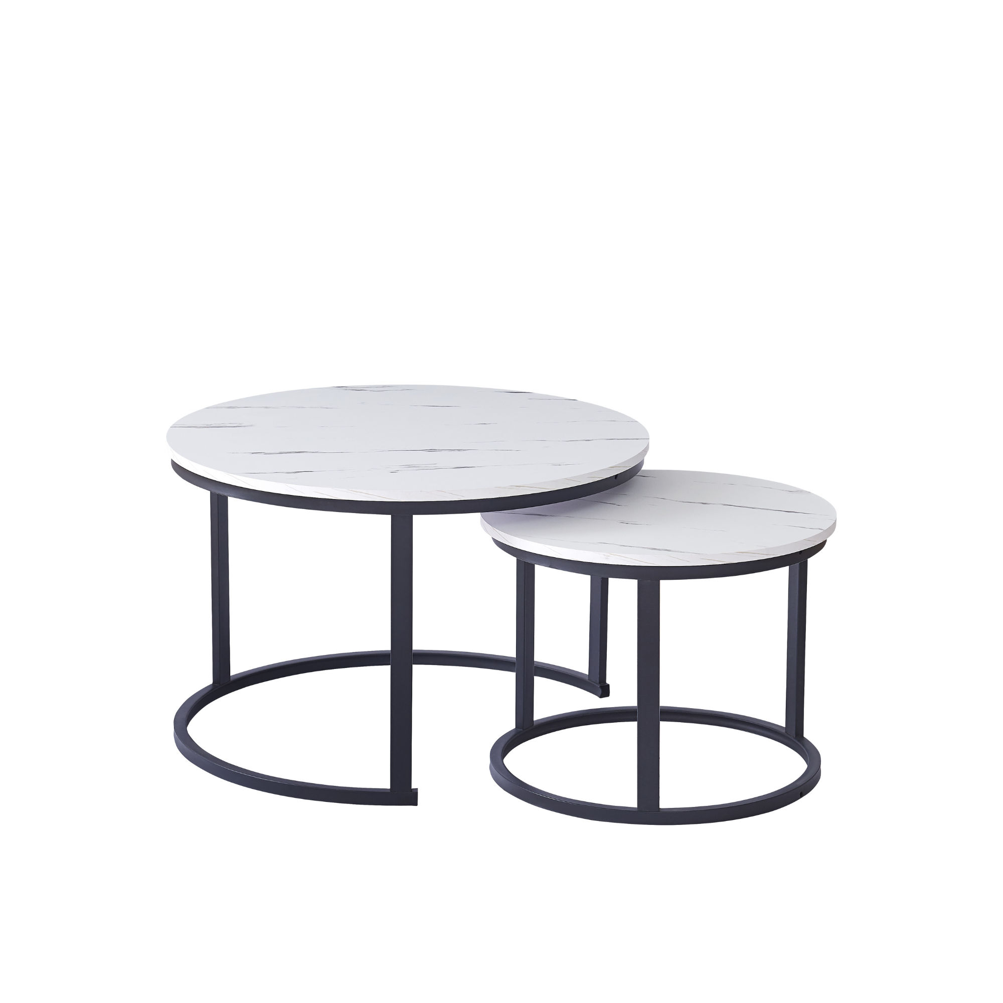 Extra Large 2 Piece Coffee Table: Indus Series - Marble White