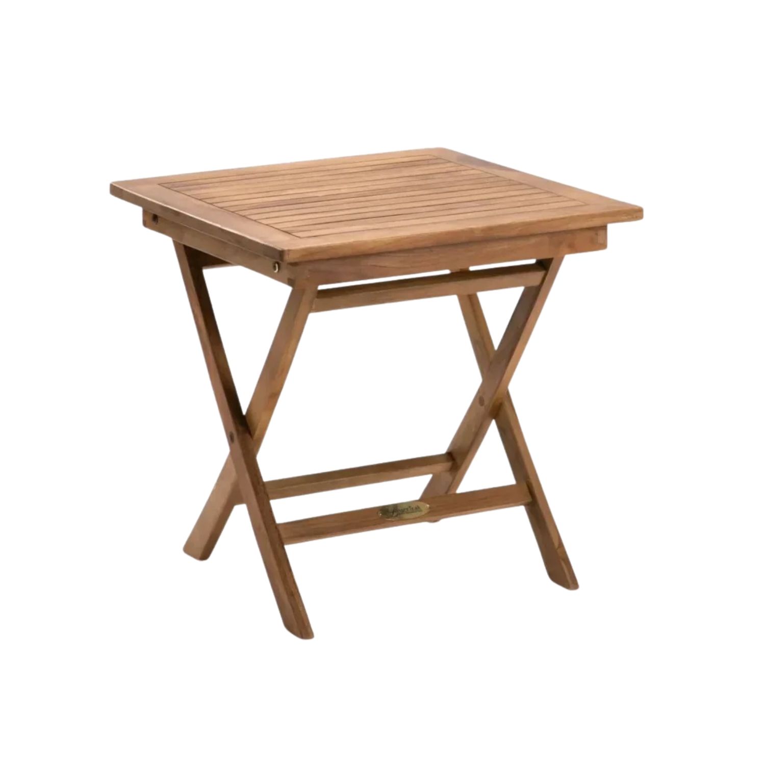 50cm Square Teak Folding Outdoor Side Table