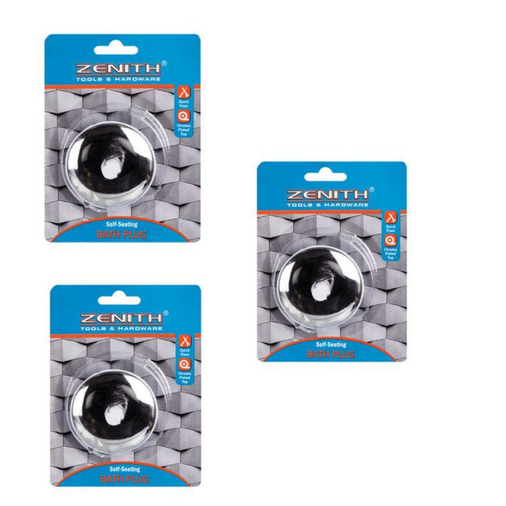 Bath-plug self-seating zenith 3 pack